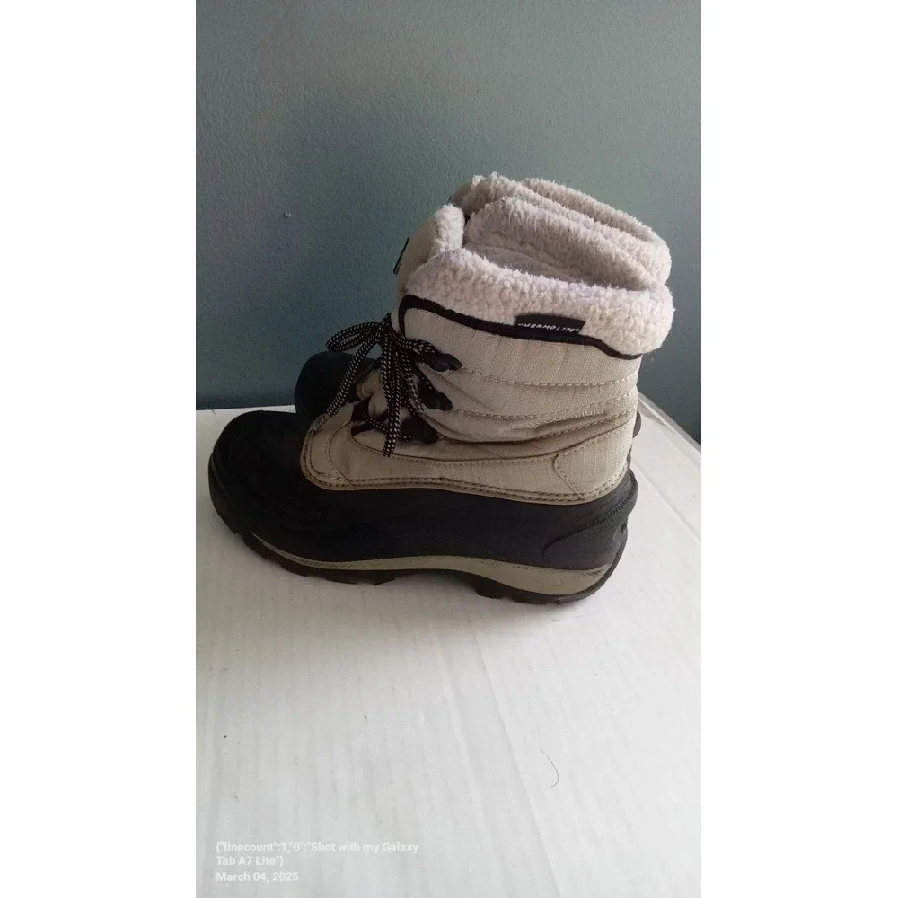 Columbia Snow Boots Winter Waterproof Insulated‎ Warm Beige Black Size?